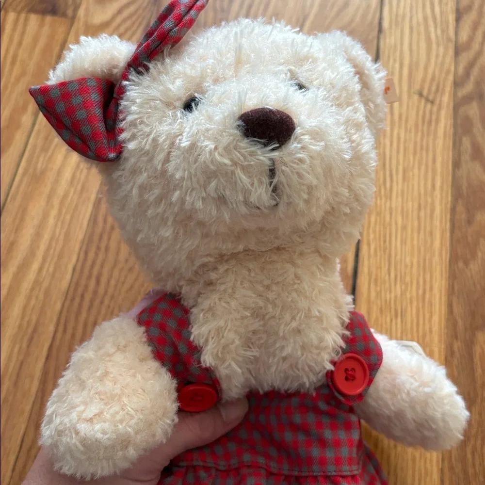 Teddy Bear Museum WINE BAG-KATE RED CHECK made of‎ polyester.